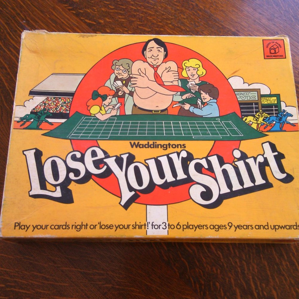 Lose Your Shirt vintage Waddingtons Games 1976 horse racing board game family
